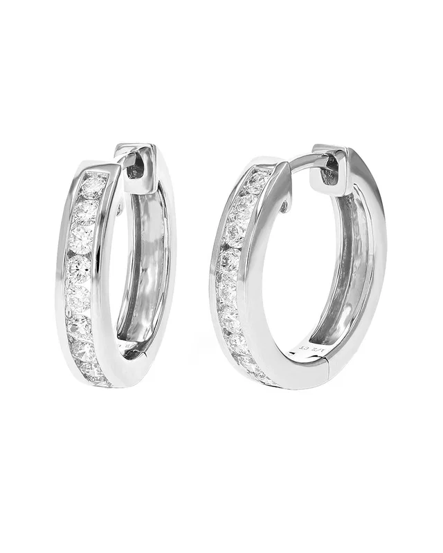 Amairah Silver 0.50 ct. tw. Lab-Grown Diamond Hoops, image 1 of 1 from Rue La La