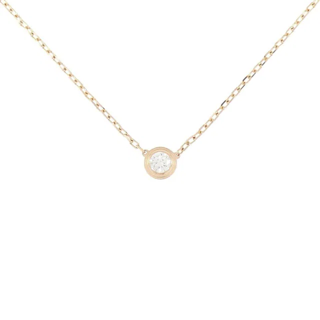 Cartier D'Amour 750 Pink Gold Diamond Necklace in Pink from LuxUness