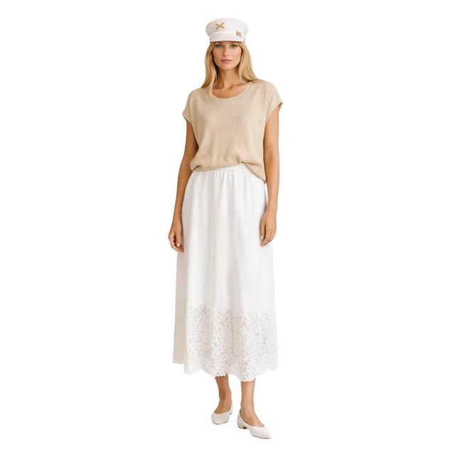 Loro Piana GONNA KRYSTAL MACRAME TRA SKIRT( التنورة) from Luxury Promise