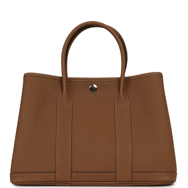 Hermès Garden Party 30 Alezan Negonda Palladium Hardware in Leather from Madison Avenue Couture