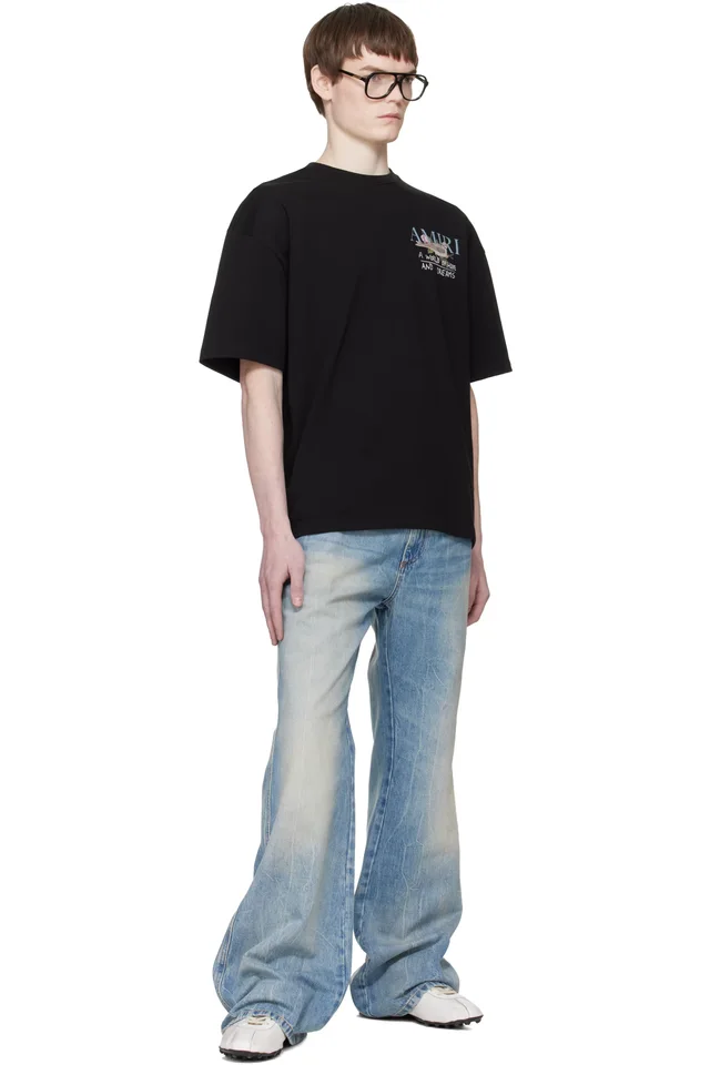 AMIRI Black 'Hope And Dreams' T-shirt, photo 4 of 4 from SSENSE