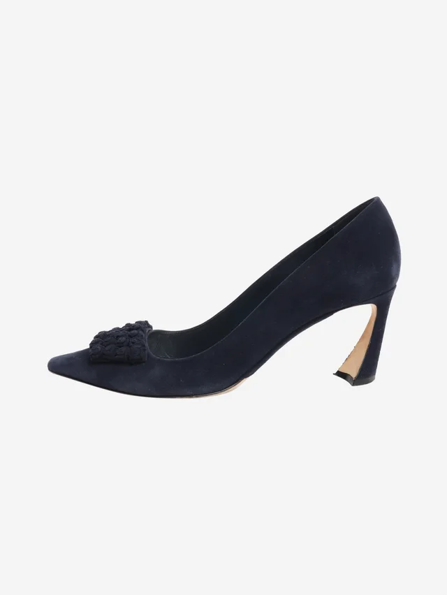 Dior Navy suede pumps - size EU 41 in Navy Suede from Sign of the Times