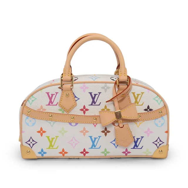 Louis Vuitton x TM White Multicolore Monogram East West Bag in White from Blue Spinach