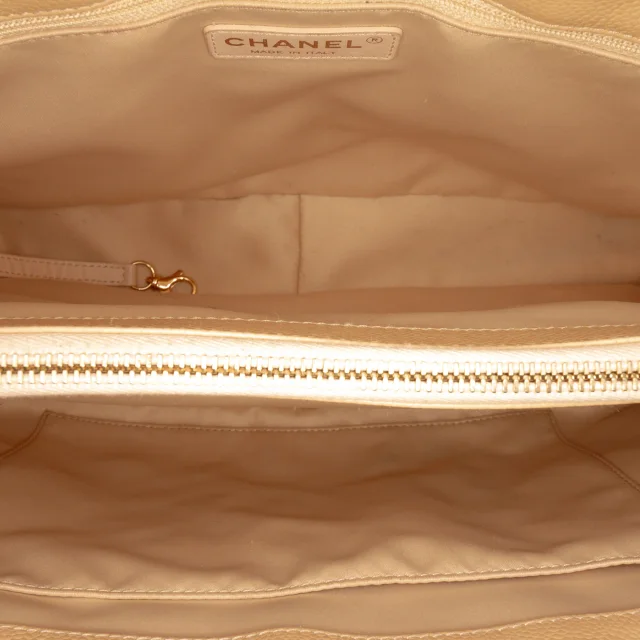 Beige Chanel Caviar Grand Shopping Tote in Beige Caviar leather from Designer Revival, photo 4 of 6