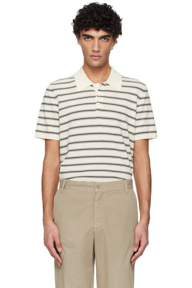 Off-White & Black Knit Polo, image 1 of 1 from SSENSE