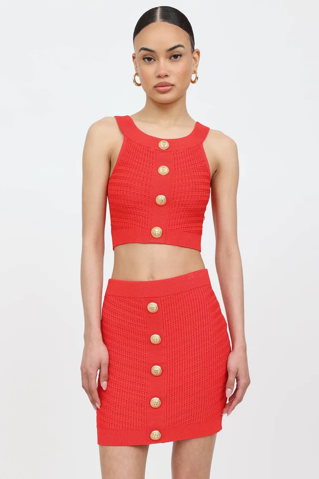 Balmain Knit Cropped Top from VSP Consignment