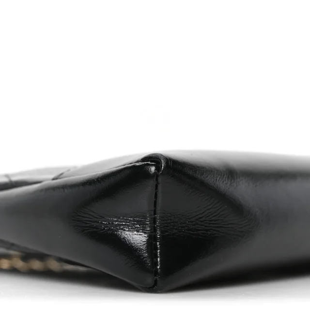 Chanel Shiny Crumpled Calfskin Quilted Nano 31 Shopping Bag Black in Black Calfskin from FASHIONPHILE, photo 10 of 11
