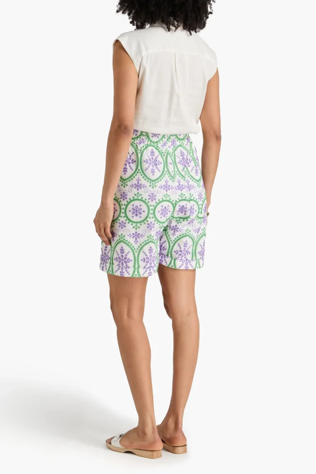 Charo Ruiz Ibiza Lyo Broderie Anglaise Cotton-Blend Shorts in White, photo 8 of 16 from THE OUTNET