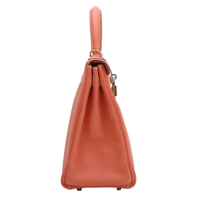 Hermès 2013 Kelly 28 Crevette in Clemence leather from VINTAGE QOO TOKYO, photo 6 of 16