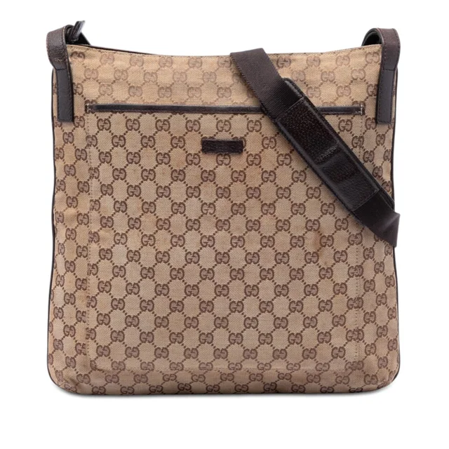 Beige Gucci GG Canvas Crossbody in Beige Canvas from Designer Revival
