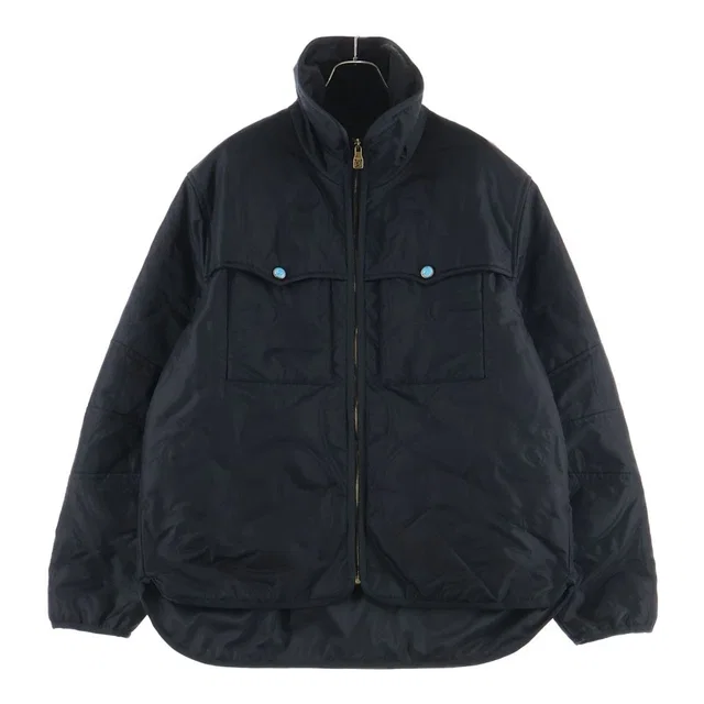 Louis Vuitton 24 AW Turquoise Button Quilted Overshirt Jacket Black in Black from The Reluxe