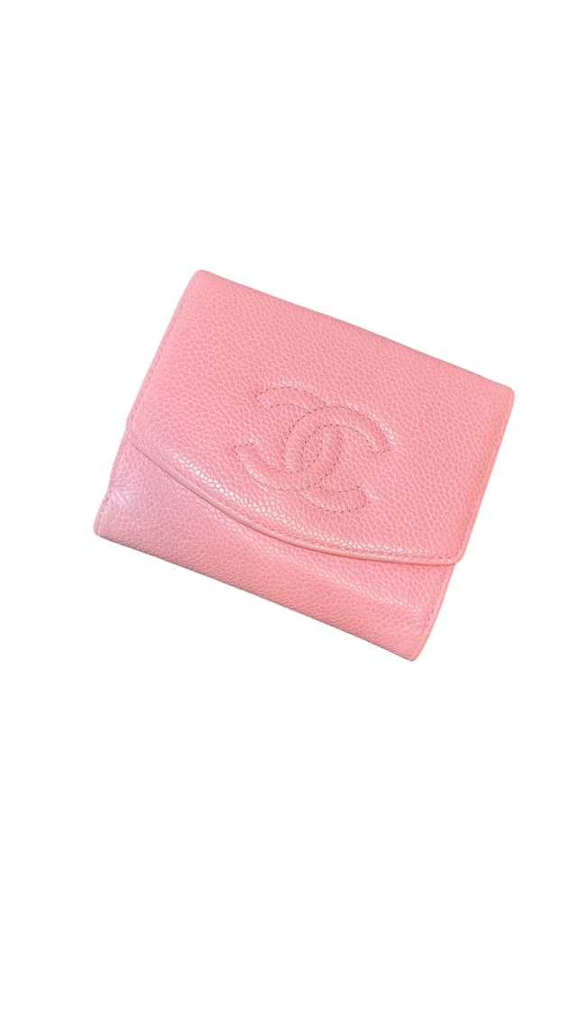 Chanel Timeless Compact Pink Caviar LGHW #9 in Pink Caviar leather from Luxury Promise