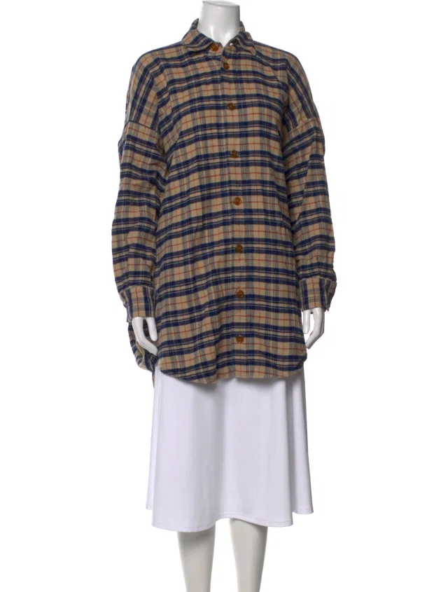 Vivienne Westwood Man Plaid Print Sweater in blue from The RealReal