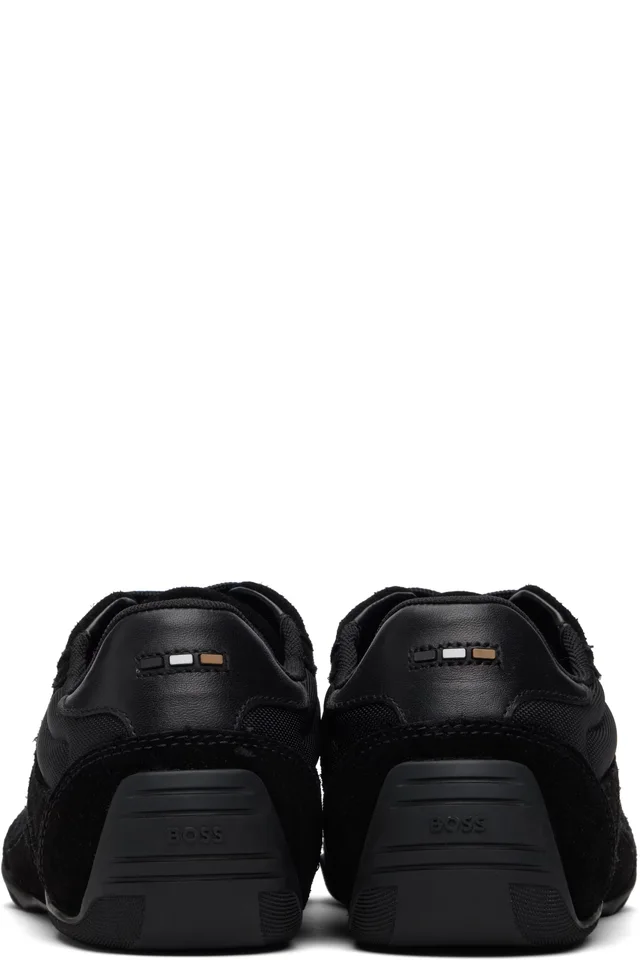 BOSS Black Suede Sneakers, photo 2 of 5 from SSENSE