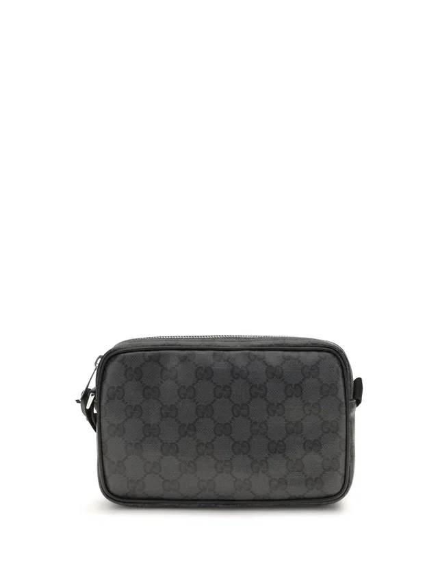 Gucci Essence Shoulder Bag — Black Cotton; Linen; Polyurethane in Black Canvas from HEWI