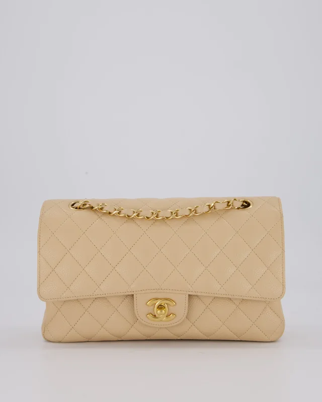 Chanel Beige Classic Medium Double Flap Bag in Beige Caviar leather from Sellier, photo 2 of 2