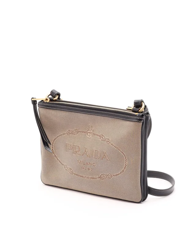 Prada Jacquard Crossbody Bag in Canvas from A Retro Tale, photo 2 of 7