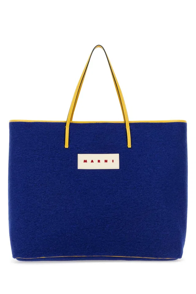 Marni Tote Bag — Blue in Blue Wool from HEWI