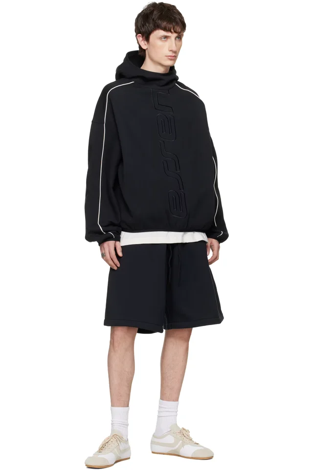 Fear of God ESSENTIALS Black Active Trace Modern Fleece Hoodie, photo 4 of 4 from SSENSE