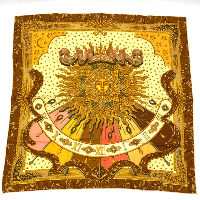 Hermès Scarf Carre 90 Silk Carpe Diem Enjoy Today Seize The Day Sun in Silk from The Reluxe