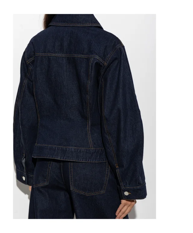 By Malene Birger Villies Contrast-Stitch Denim Jacket, photo 2 of 4 from SENSER