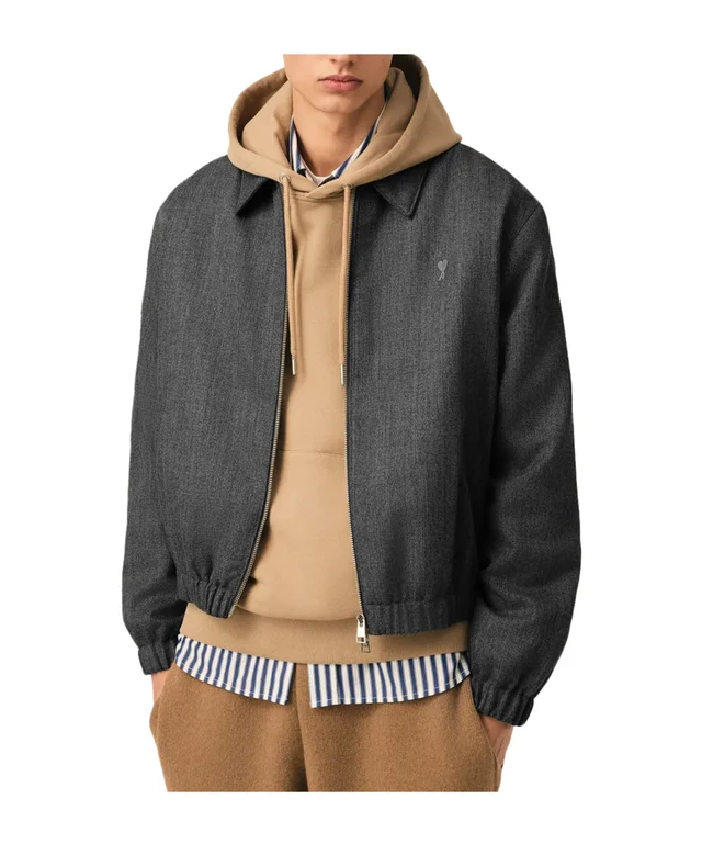 Ami Paris AMI Ami de Coeur Collared Zip-Up Jacket, photo 2 of 6 from SENSER