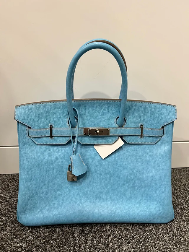 Hermès Epsom Celeste SV Birkin 35 in Epsom leather from Luxury Promise