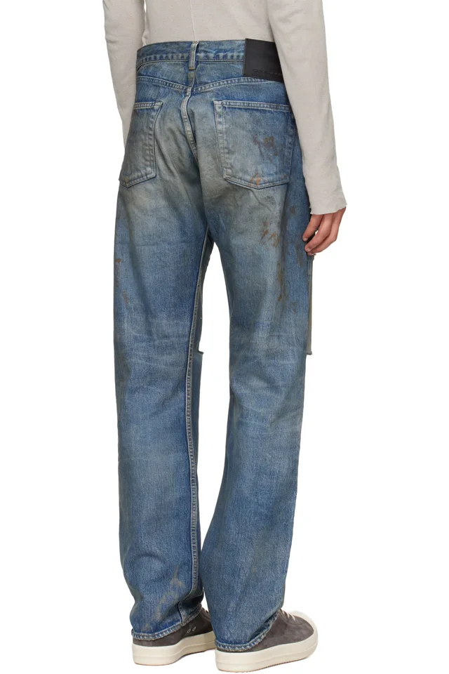 Rick Owens DRKSHDW Blue Temple Kurdt Jeans, photo 3 of 4 from SSENSE