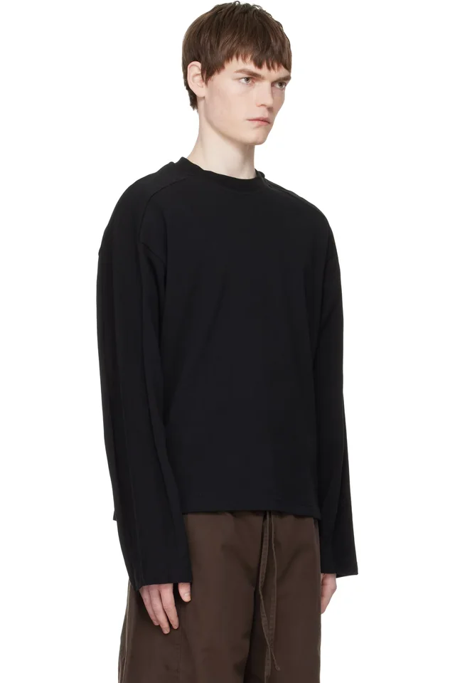 Entire Studios Black Heavy Long Sleeve T-shirt, photo 2 of 4 from SSENSE
