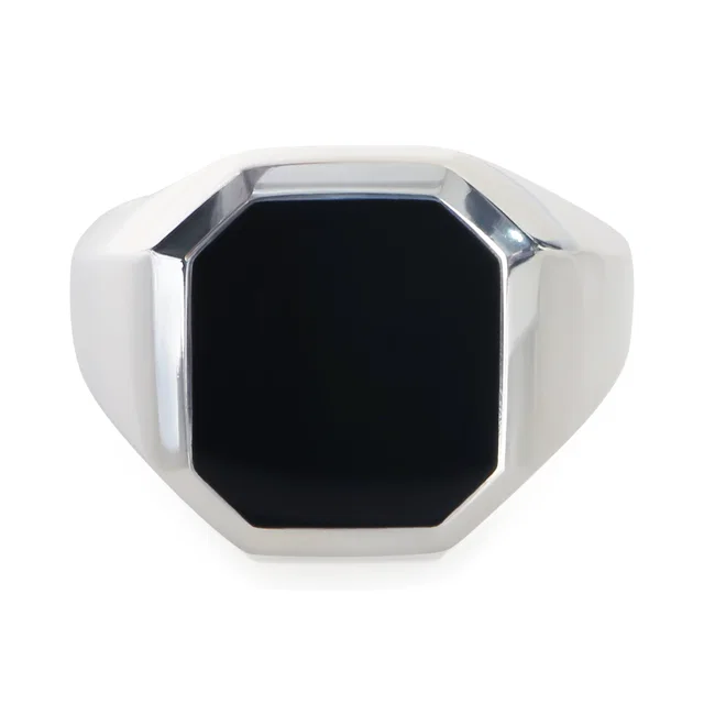 David Yurman Sterling Silver Onyx Streamline Signet Ring 925 in Silver from HEWI