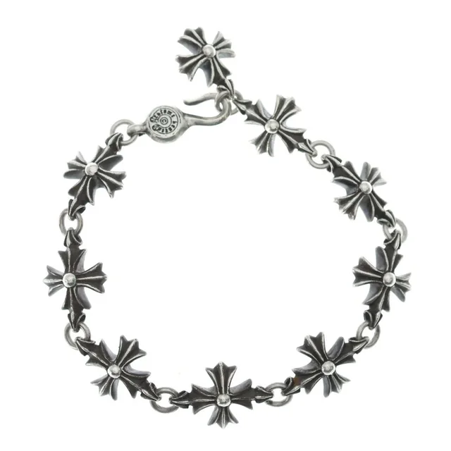 Chrome Hearts CO CH Plus Cutout Bracelet Silver in Silver from The Reluxe