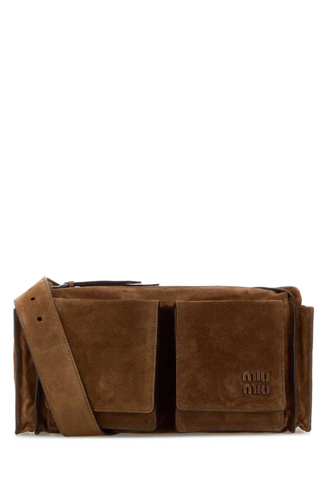 Miu Miu Crossbody Bag — Brown in Brown Suede from HEWI