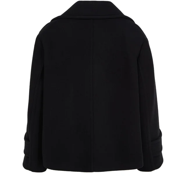 CHLOE Double breasted coat in Black Outer: 80% wool, 20% polyamide, main lining: 62% viscose, 38% cotton, button: 100% horn Asian water buffalo leather, photo 3 of 6 from 24S (Canada)