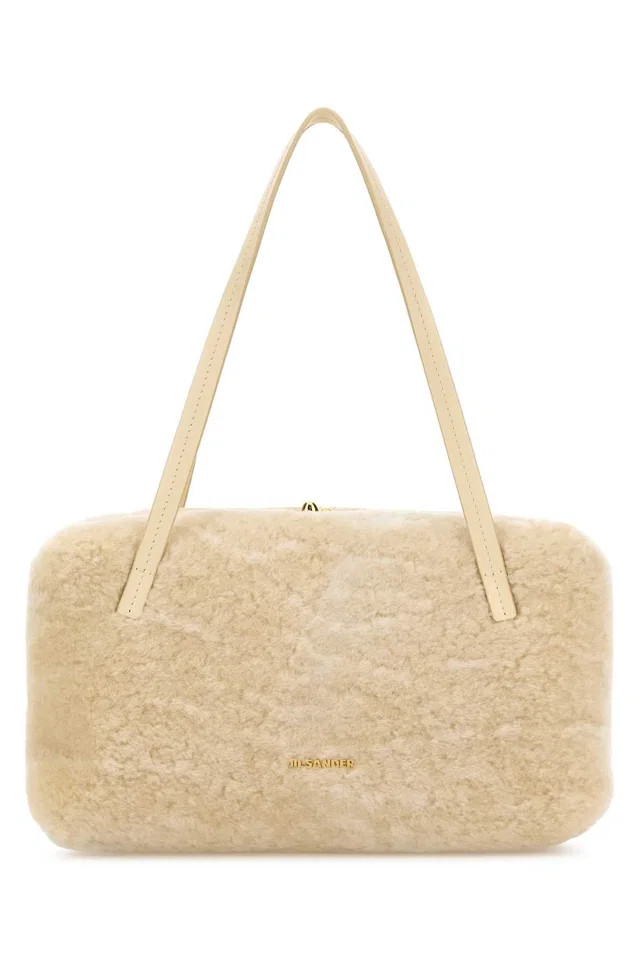 Jil Sander Goji Pillow Shoulder Bag — Beige in Beige Leather from HEWI