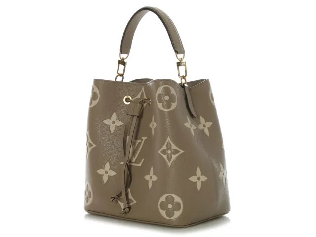 Louis Vuitton Dove and Cream Bicolor Monogram Empreinte NéoNoé MM in White Leather from Ann's Fabulous Finds, photo 5 of 10