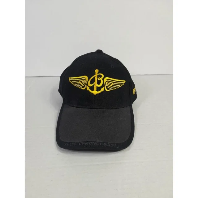 Breitling Men's Hat - Black in black from Depop