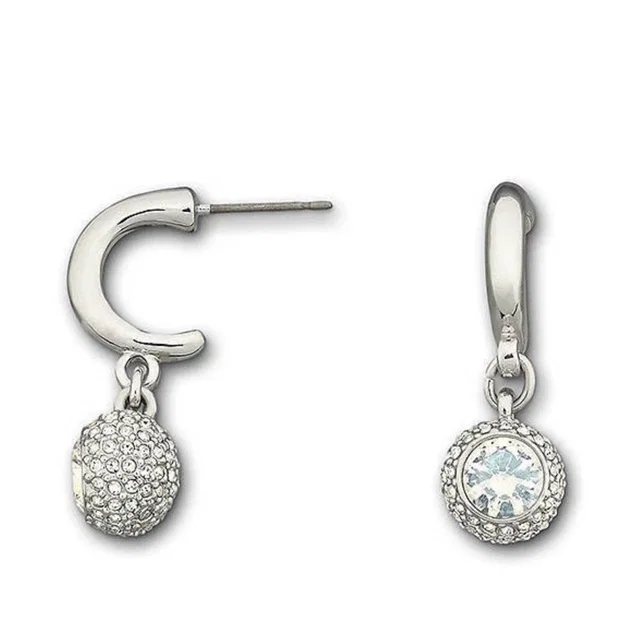 Swarovski Crystal Ball Drop Earrings For Pierced Ears. Rhodium-Plated Metal in gray|silver from Poshmark