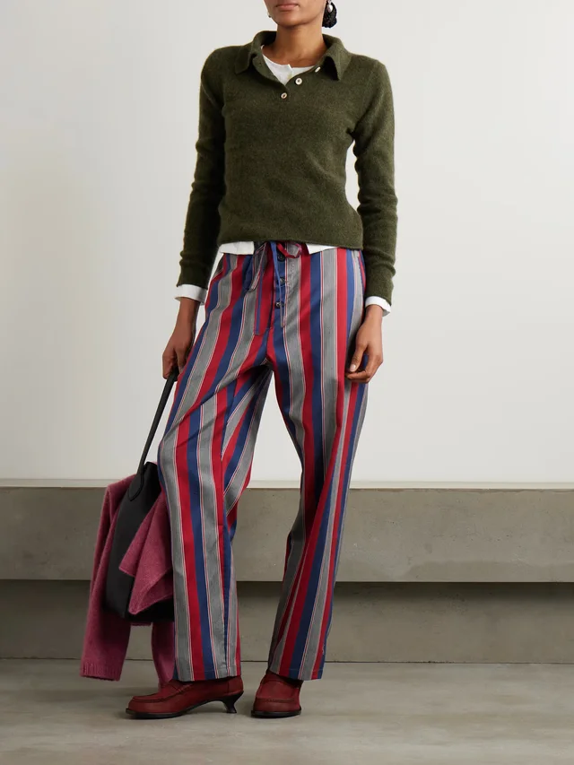 THE ELDER STATESMAN Cashmere polo sweater in Green, photo 2 of 2 from NET-A-PORTER (Canada)