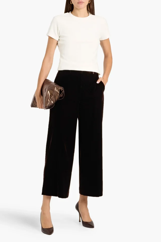 Theory Velvet Wide-Leg Pants, photo 2 of 4 from THE OUTNET