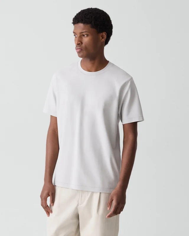 Theory Ryder Tee in Relay Jersey in VAPOR 64% Viscose, 30% Polyamide, 6% Elastane, photo 2 of 12 from Theory