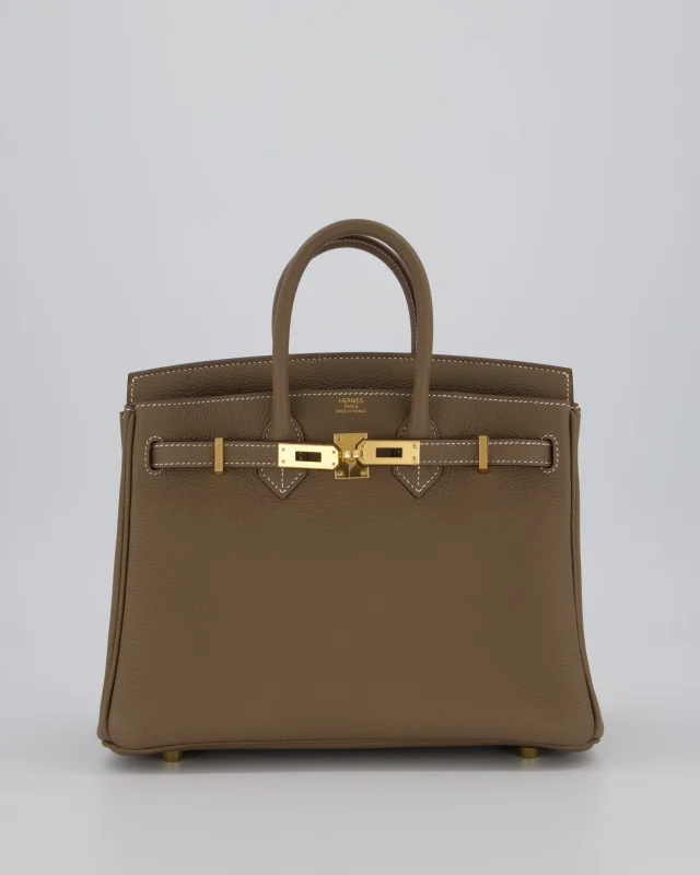 HOT* Hermès Birkin Retourne 25 Bag in Taupe Togo leather from Sellier, photo 2 of 22
