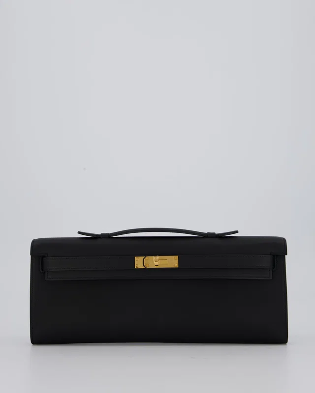 Hermès Kelly Cut Bag in Black Swift leather from Sellier