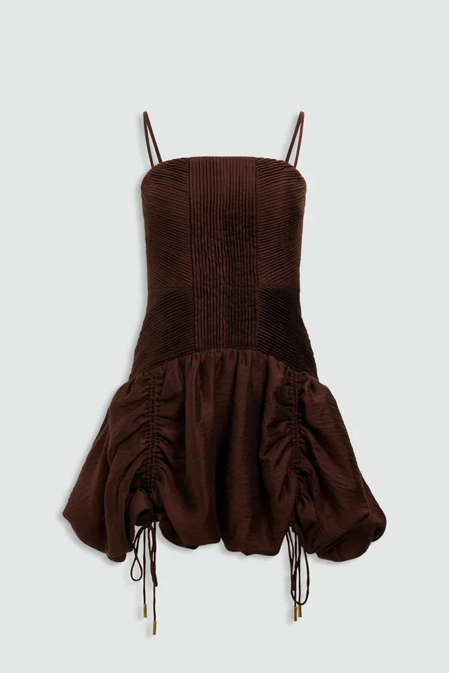 AJE Contour Mini Dress in Brown from Aje, photo 1 of 1