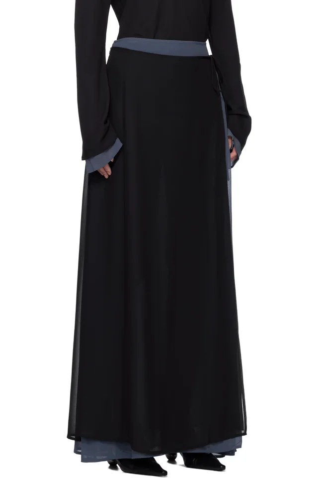 Holzweiler Black & Blue Leika Maxi Skirt, photo 2 of 4 from SSENSE