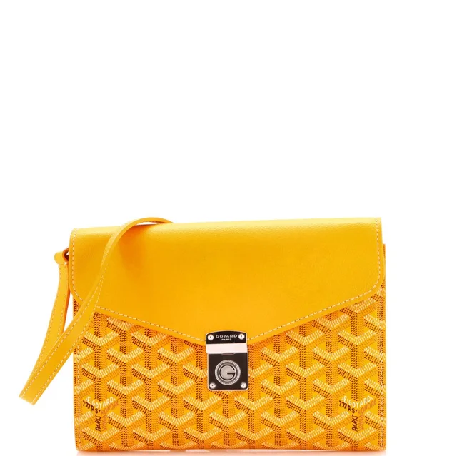 Goyard Chypre Wallet On Strap Coated Canvas With Leather in orange Coated canvas from Poshmark