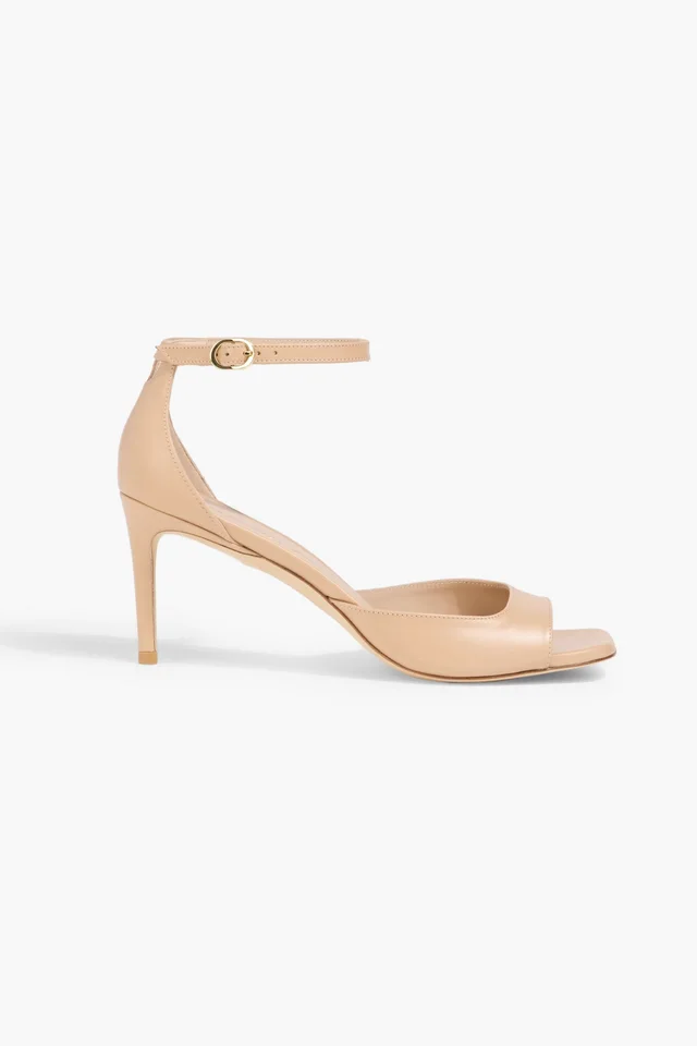 Stuart Weitzman Leather Ankle-Strap Mid-Heel Sandals from THE OUTNET, photo 1 of 1