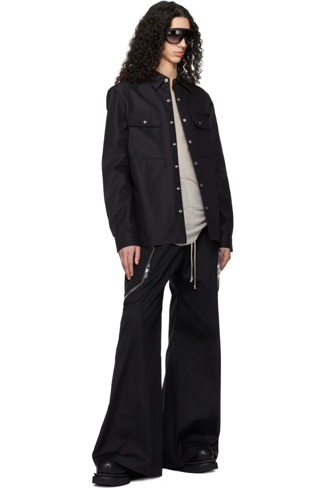 Rick Owens Black Temple Outer Shirt, photo 4 of 4 from SSENSE