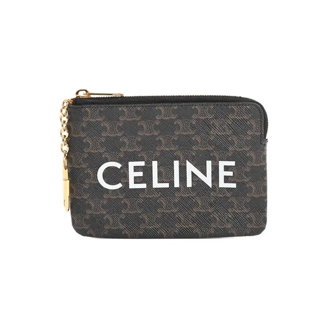 Celine Coin Purse Tan in Brown Canvas from The Reluxe