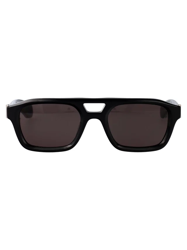 Alexander McQueen Am0505s Sculpted Acetate Sunglasses — Black in Black from HEWI