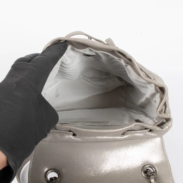 Chanel Metallic Silver Calfskin Chevron Urban Spirit Backpack in Silver Calfskin from Labellov, photo 7 of 7